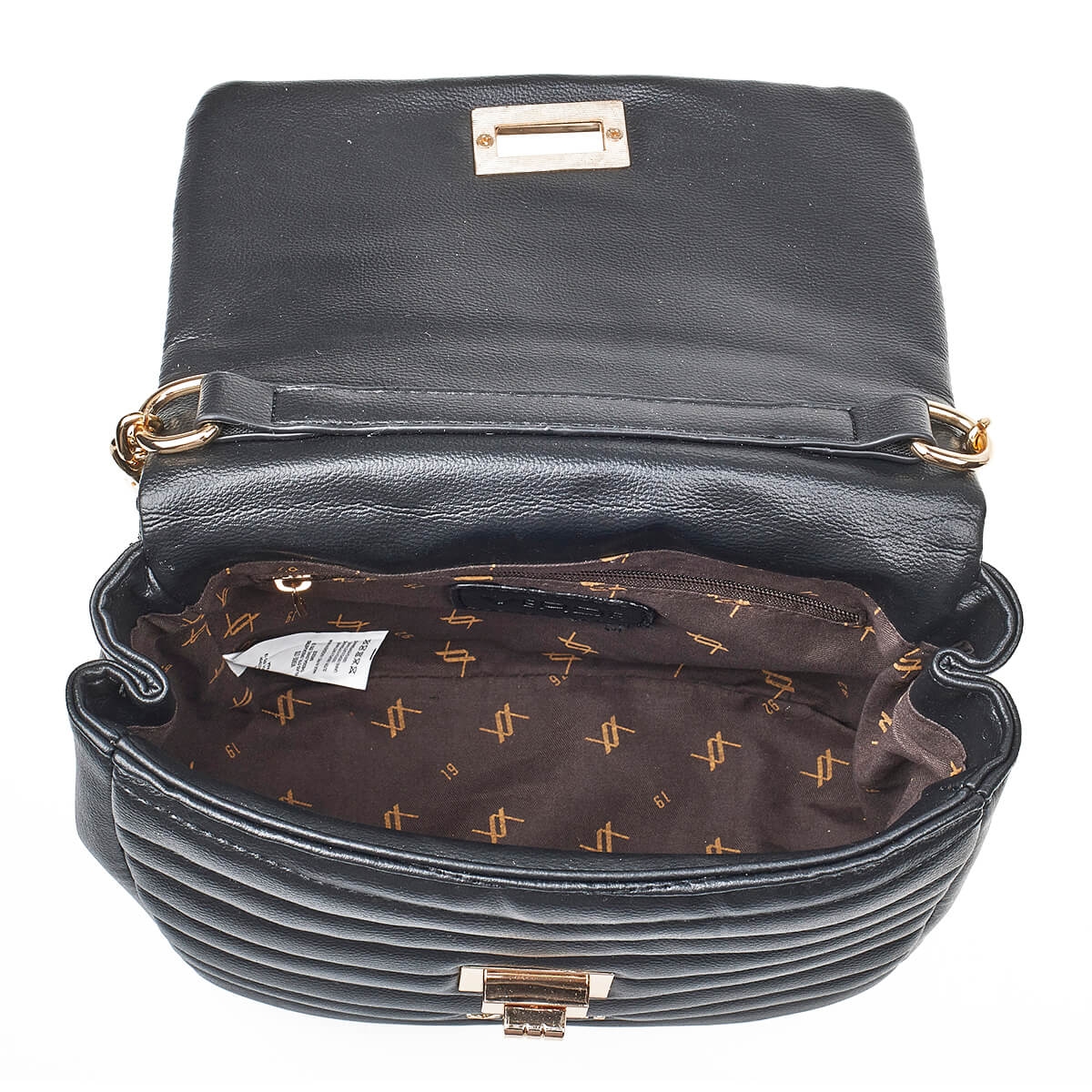 Verde Γυναικεία Τσάντα Χιαστί 16-7099 Μαύρο