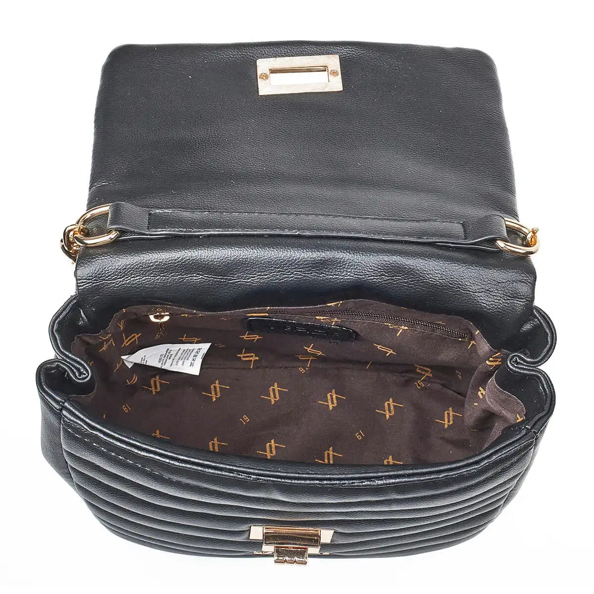 Verde Γυναικεία Τσάντα Χιαστί 16-7099 Μαύρο