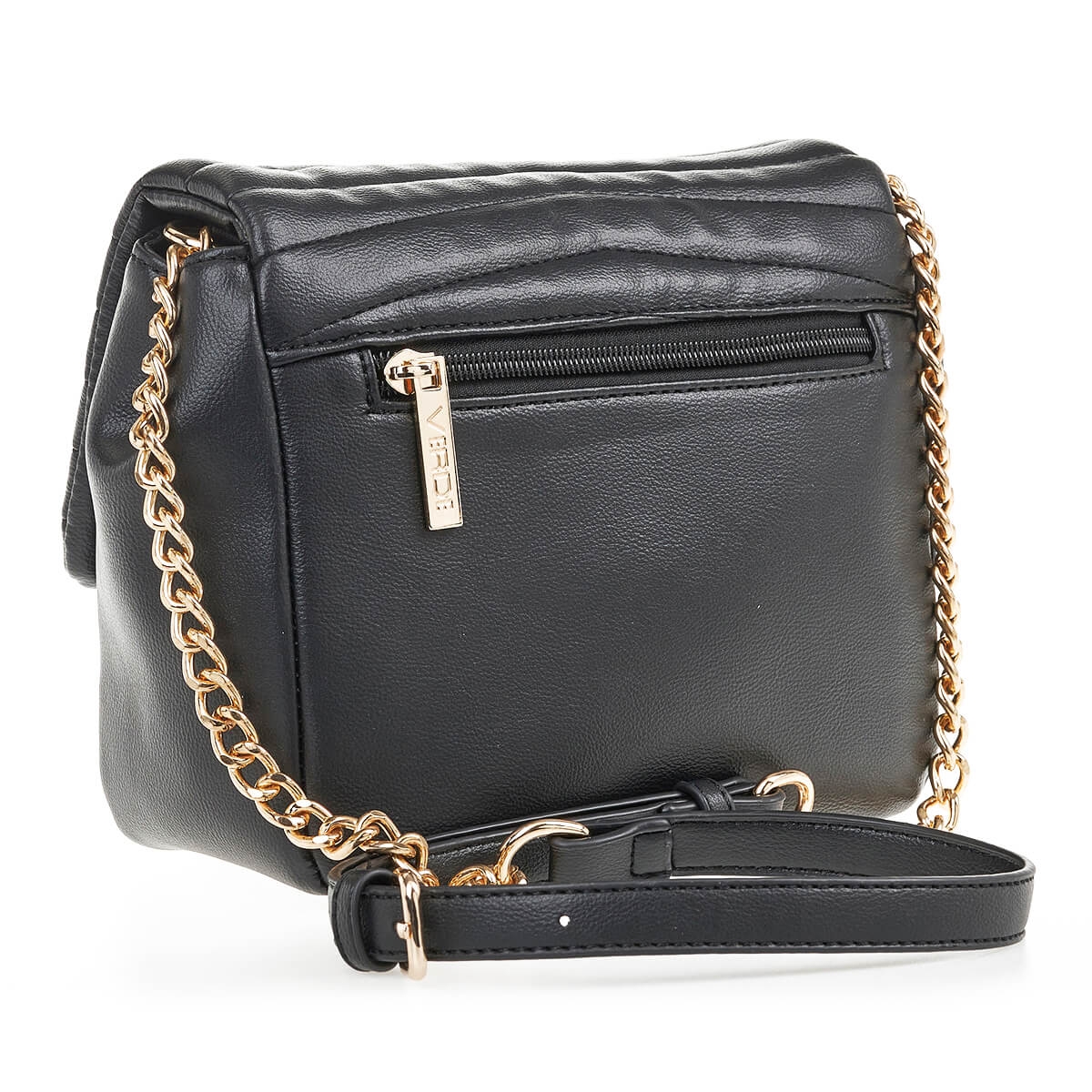 Verde Γυναικεία Τσάντα Χιαστί 16-7099 Μαύρο