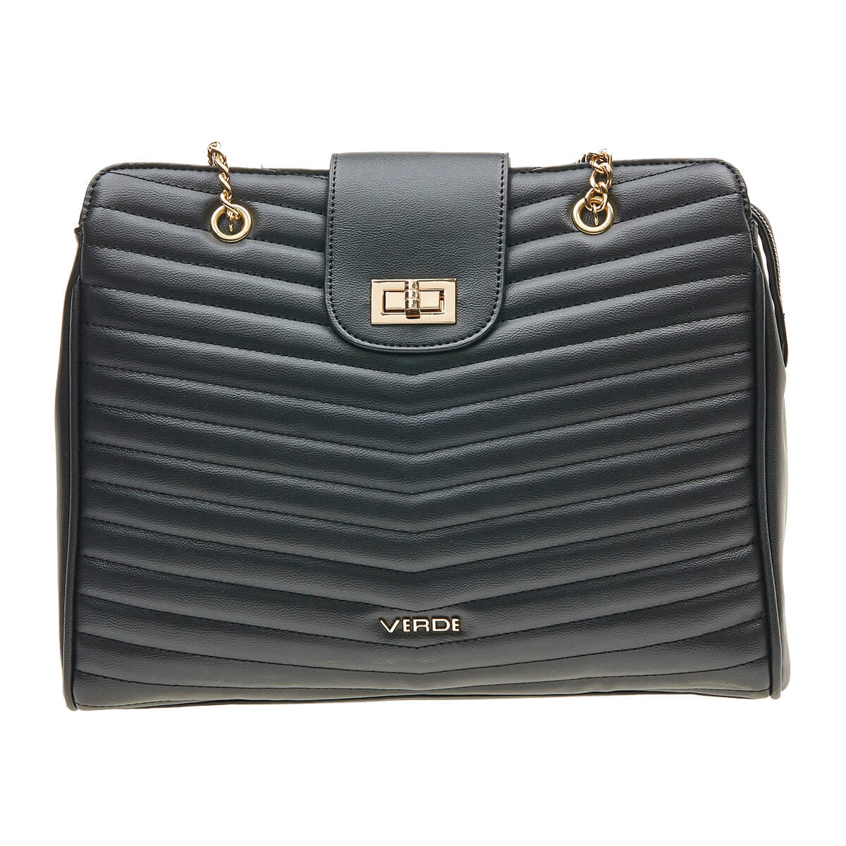 Verde Γυναικεία Τσάντα Ώμου 16-7100 Μαύρο