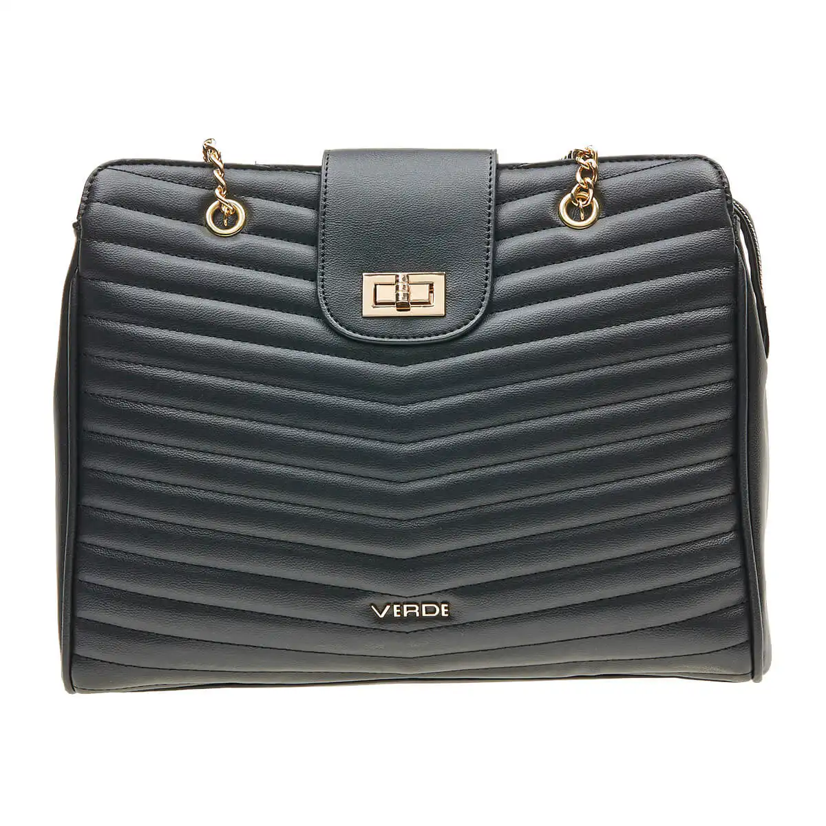 Verde Γυναικεία Τσάντα Ώμου 16-7100 Μαύρο
