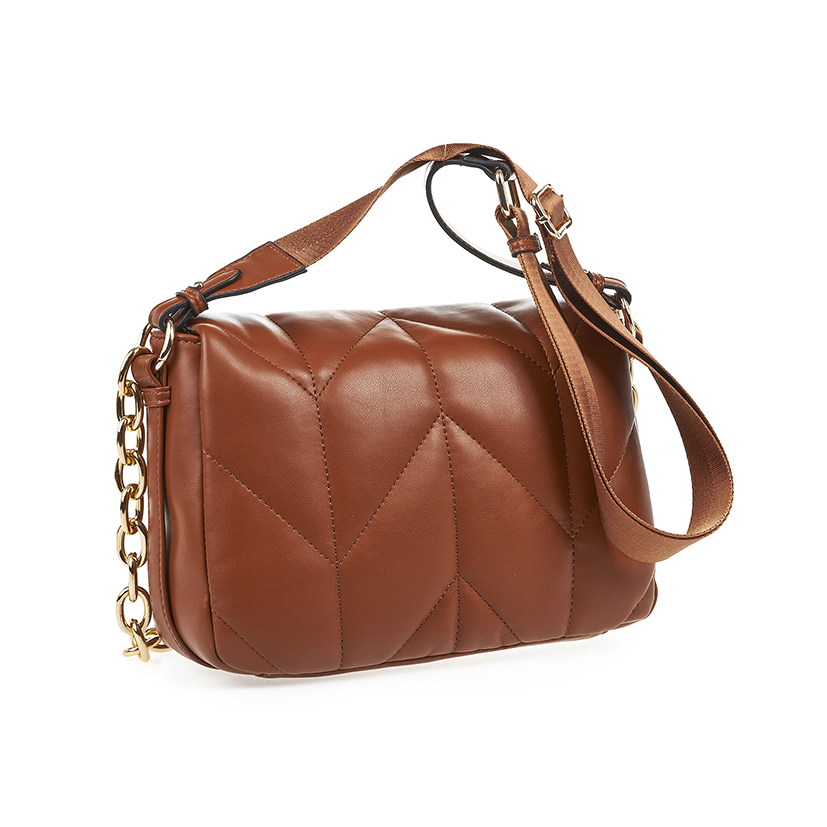 Verde Γυναικεία Τσάντα Ώμου 16-7116 Καμηλό