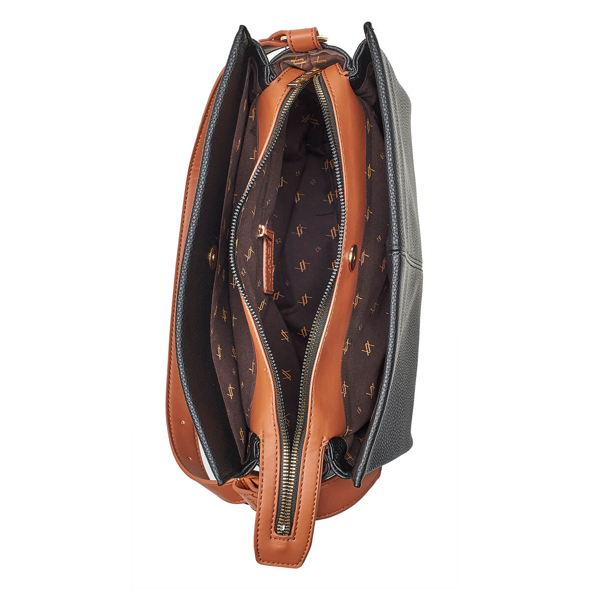 Verde Γυναικεία Τσάντα Χιαστί 16-7126 Μαύρο