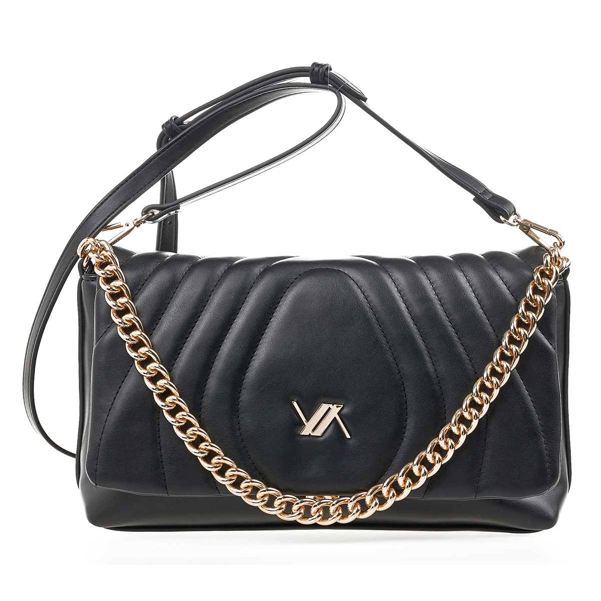 Verde Γυναικεία Τσάντα Ώμου 16-7137 Μαύρο