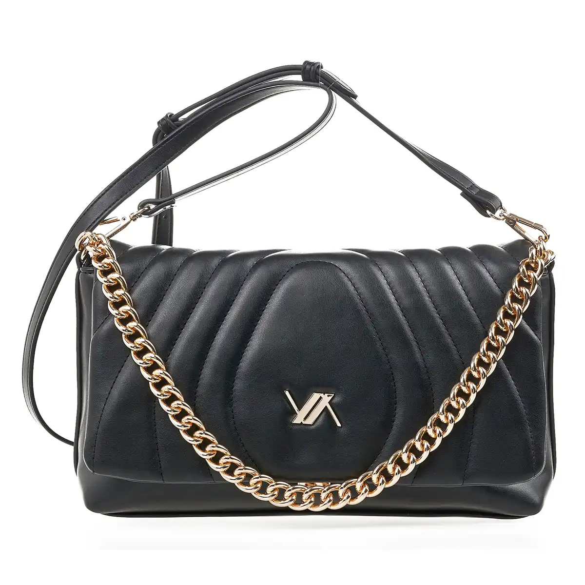 Verde Γυναικεία Τσάντα Ώμου 16-7137 Μαύρο