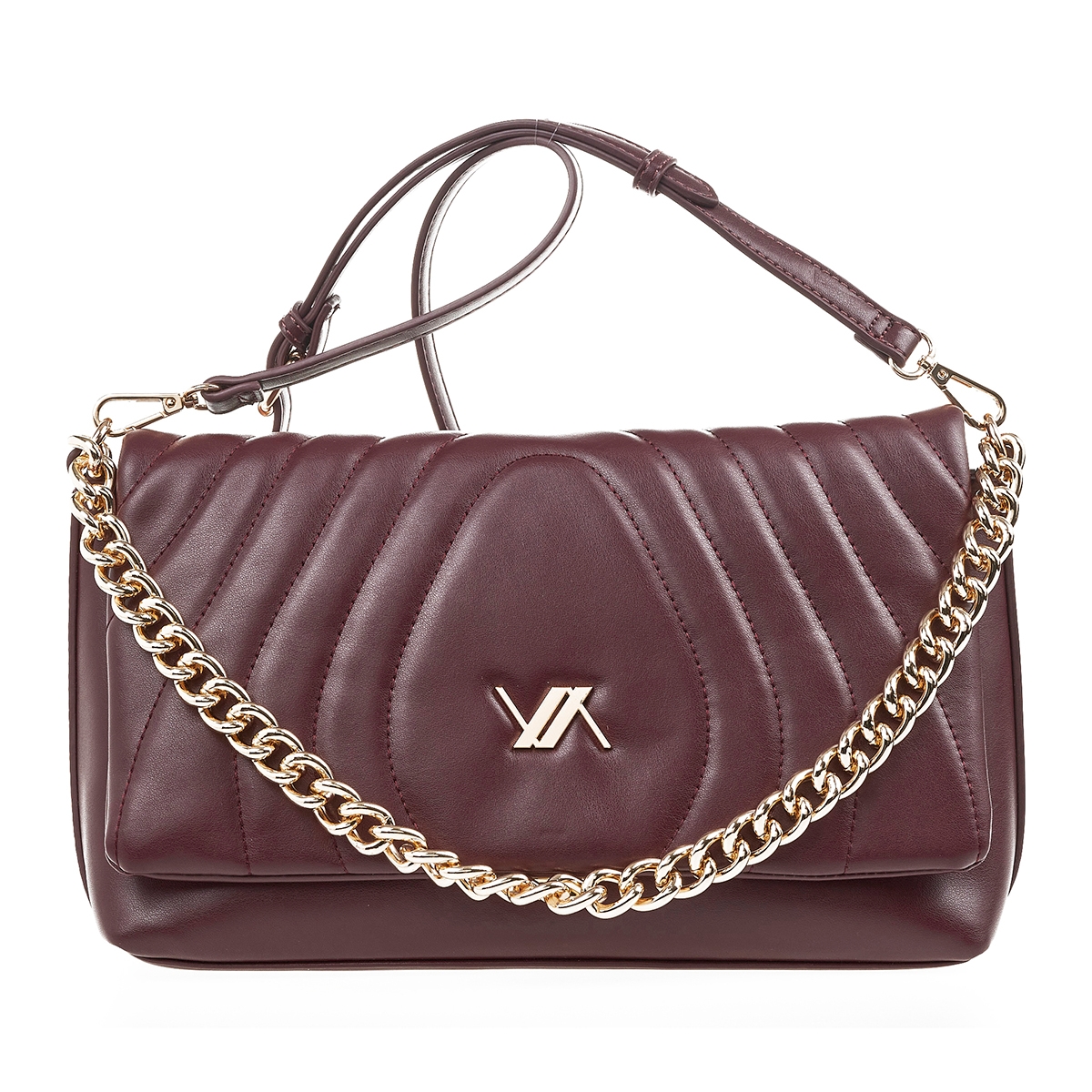 Verde Γυναικεία Τσάντα Ώμου 16-7137 Μπορντό