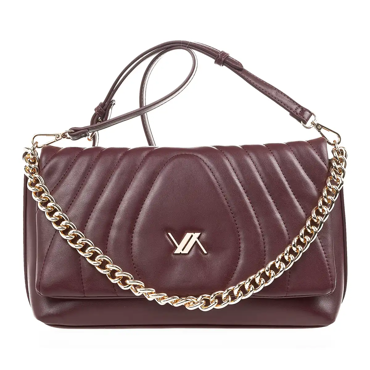 Verde Γυναικεία Τσάντα Ώμου 16-7137 Μπορντό