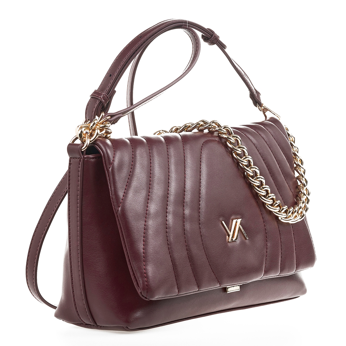 Verde Γυναικεία Τσάντα Ώμου 16-7137 Μπορντό