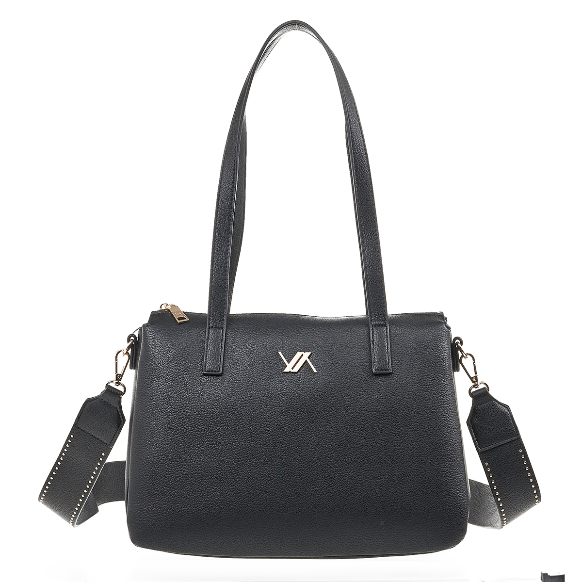 Verde Γυναικεία Τσάντα Ώμου 16-7140 Μαύρο