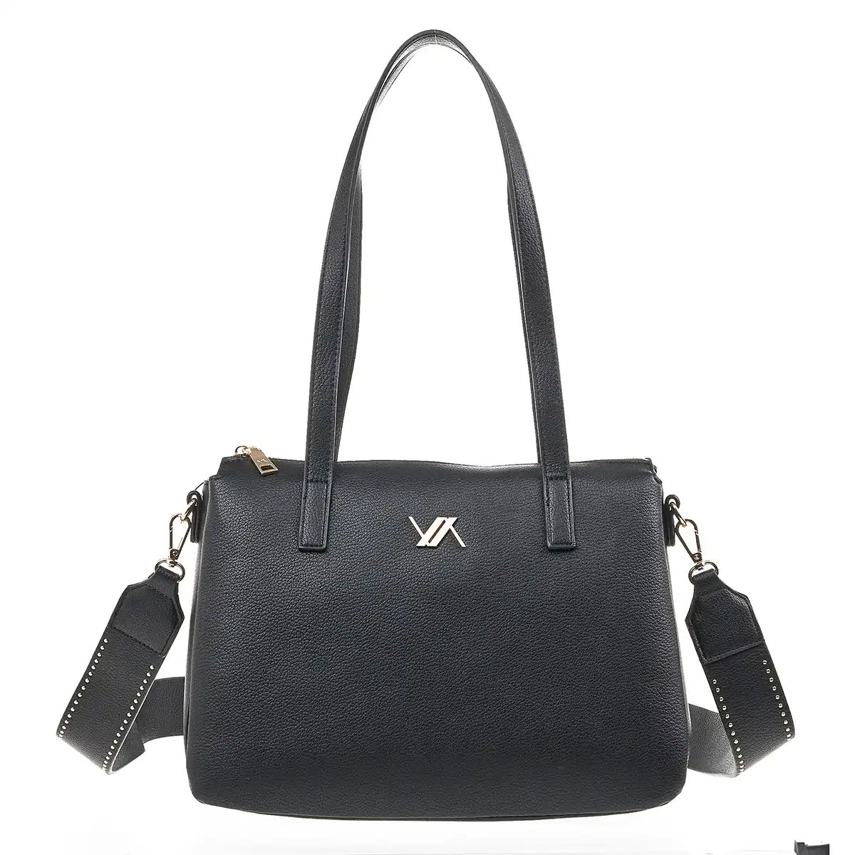 Verde Γυναικεία Τσάντα Ώμου 16-7140 Μαύρο