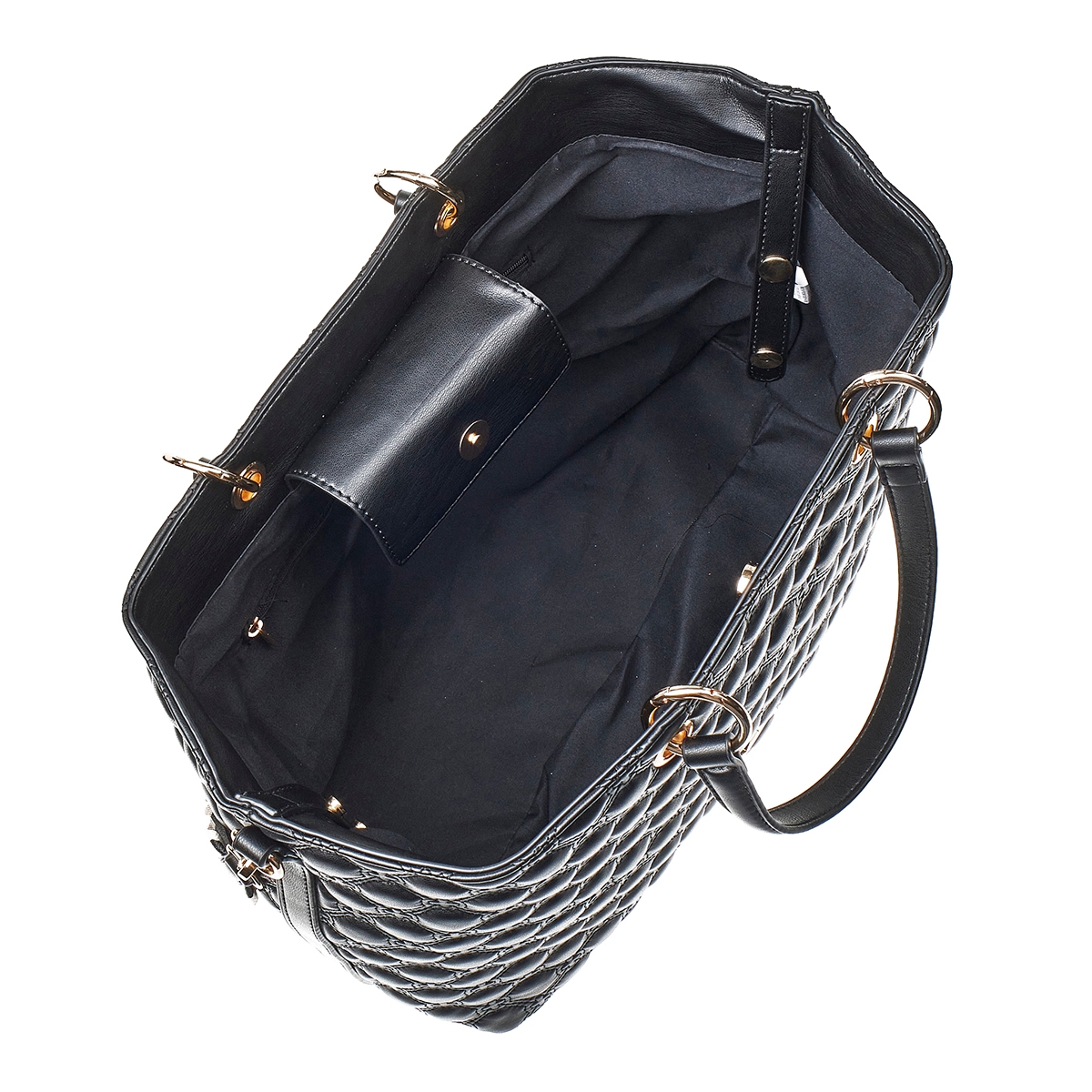 Verde Γυναικεία Τσάντα Χειρός-΄Ώμου 16-7143 Μαύρο