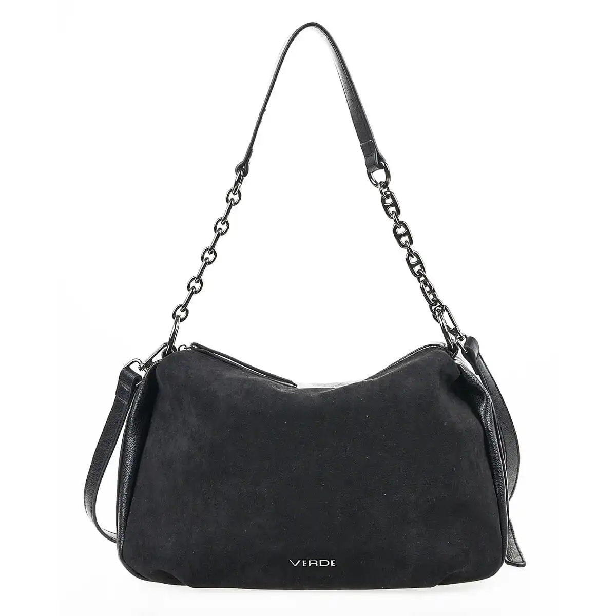 Verde Γυναικεία Τσάντα Ώμου 16-7158 ΣΟΥΕΤ Μαύρο
