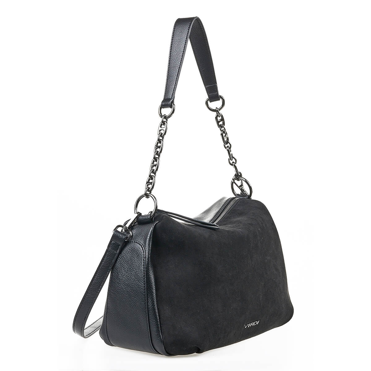 Verde Γυναικεία Τσάντα Ώμου 16-7158 ΣΟΥΕΤ Μαύρο