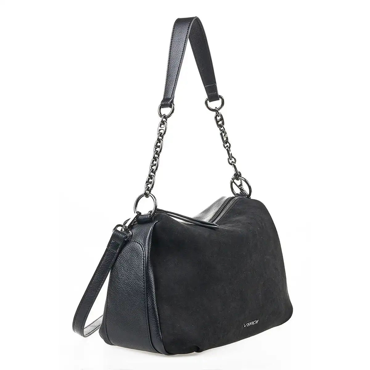 Verde Γυναικεία Τσάντα Ώμου 16-7158 ΣΟΥΕΤ Μαύρο