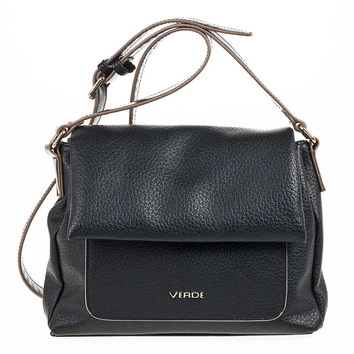 Verde Γυναικεία Τσάντα Ώμου 16-7175 Μαύρο