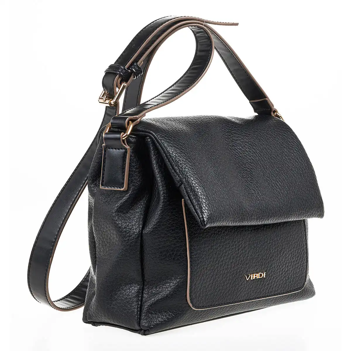 Verde Γυναικεία Τσάντα Ώμου 16-7175 Μαύρο