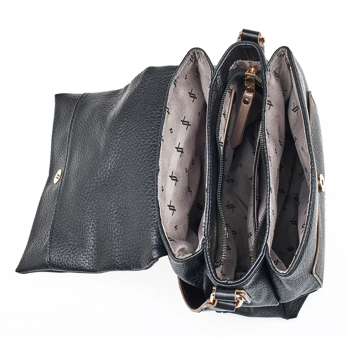 Verde Γυναικεία Τσάντα Ώμου 16-7175 Μαύρο