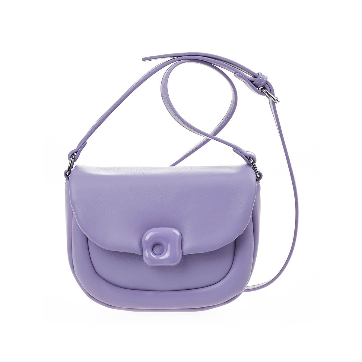 Verde Γυναικεία Τσάντα Χιαστί 16-7179 Λιλά