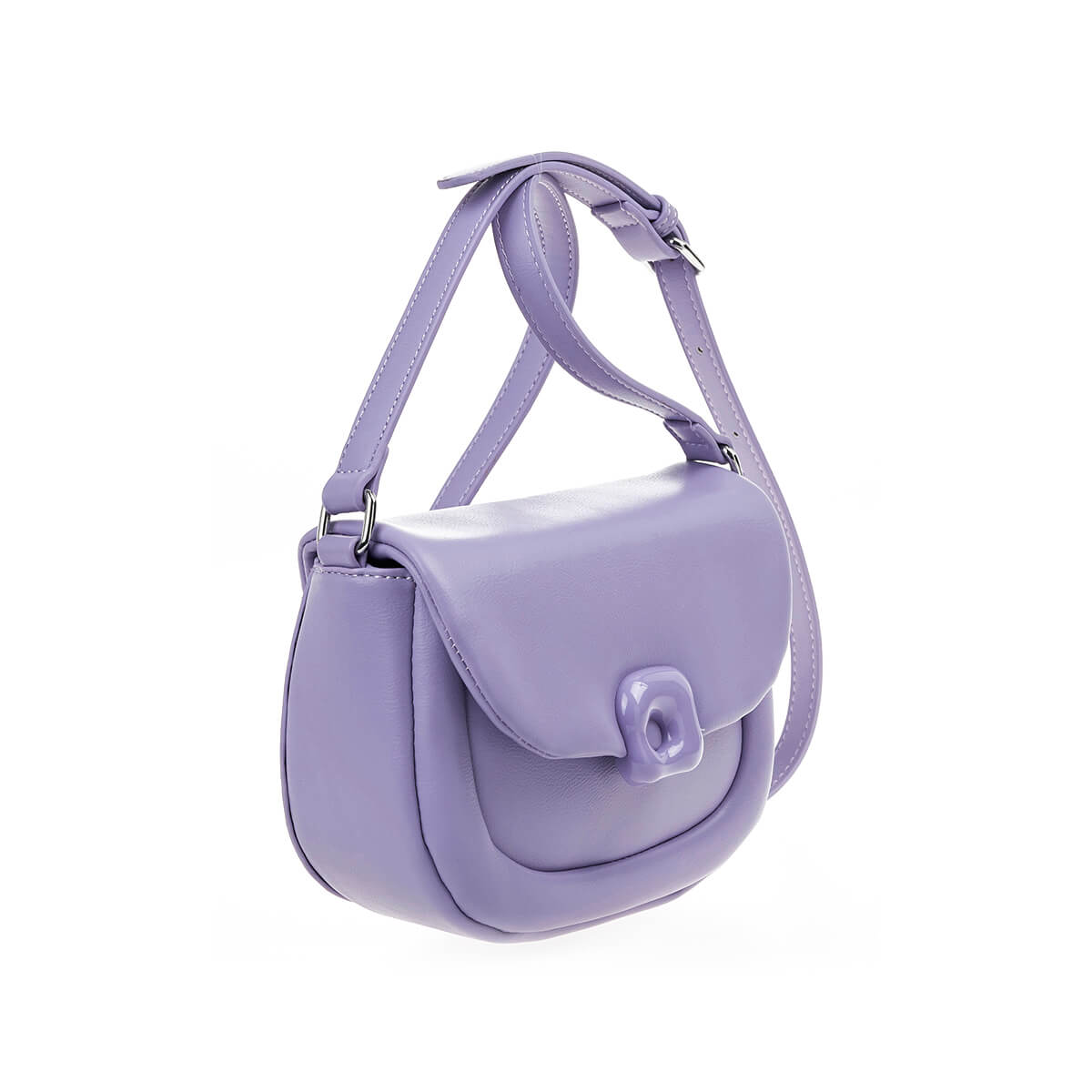 Verde Γυναικεία Τσάντα Χιαστί 16-7179 Λιλά