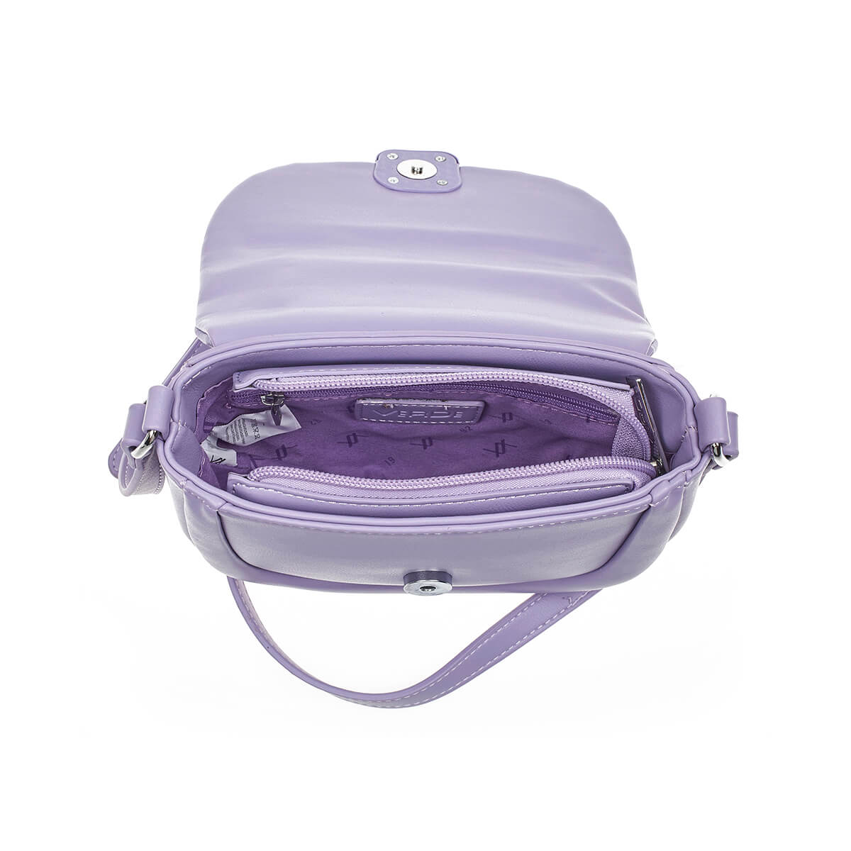 Verde Γυναικεία Τσάντα Χιαστί 16-7179 Λιλά