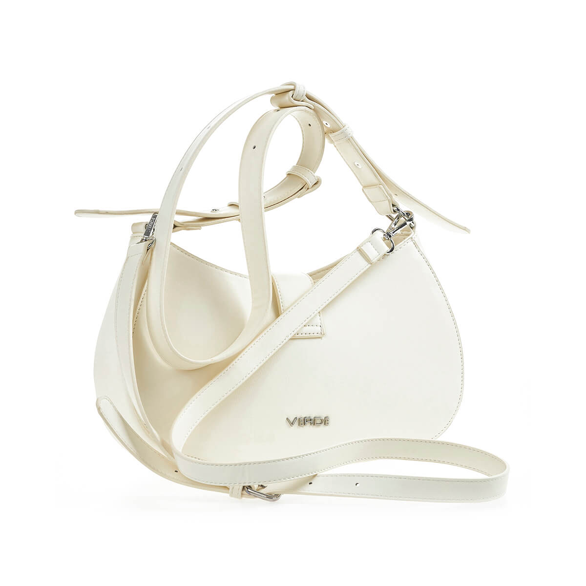 Verde Γυναικεία Τσάντα Χιαστί 16-7180 Άσπρο