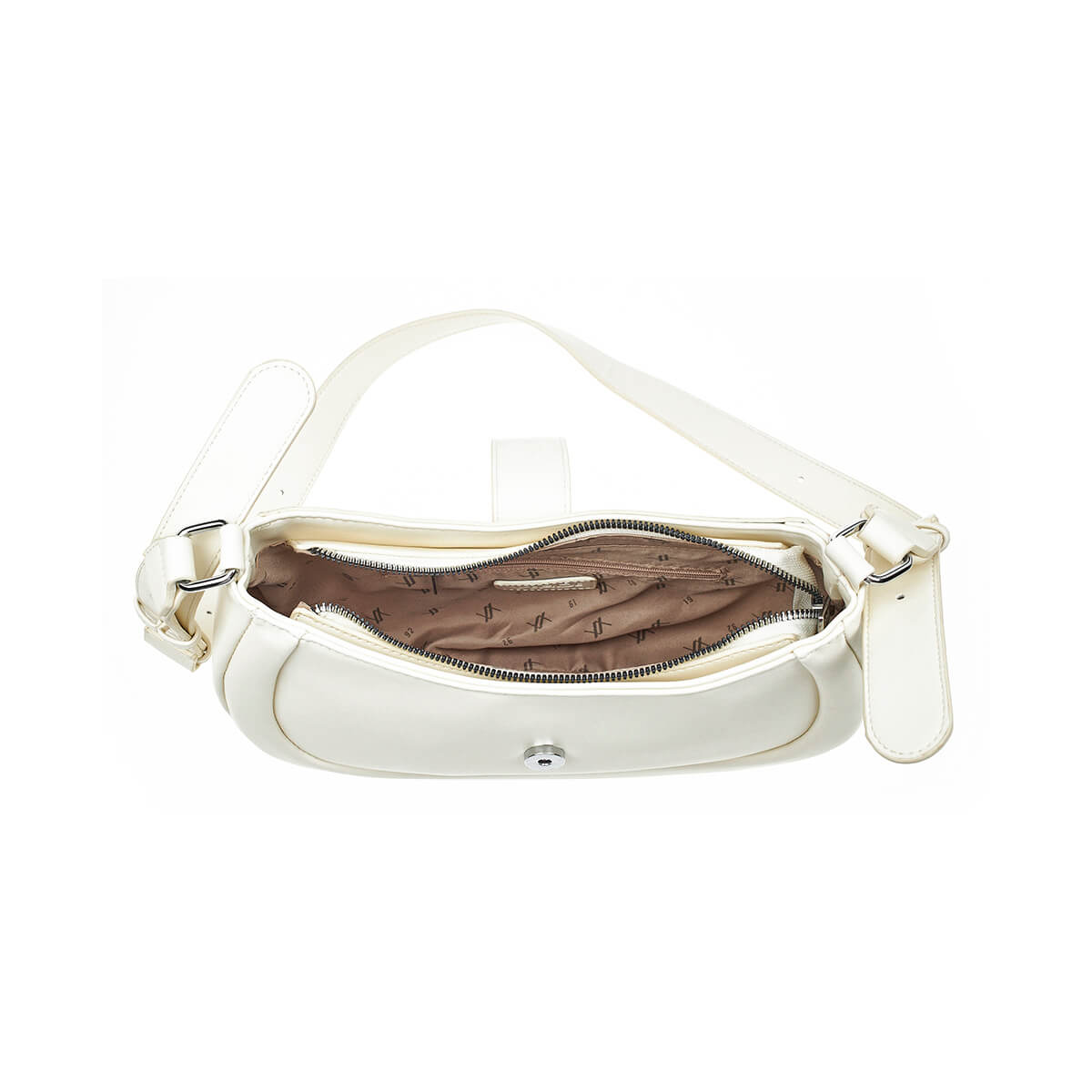 Verde Γυναικεία Τσάντα Χιαστί 16-7180 Άσπρο