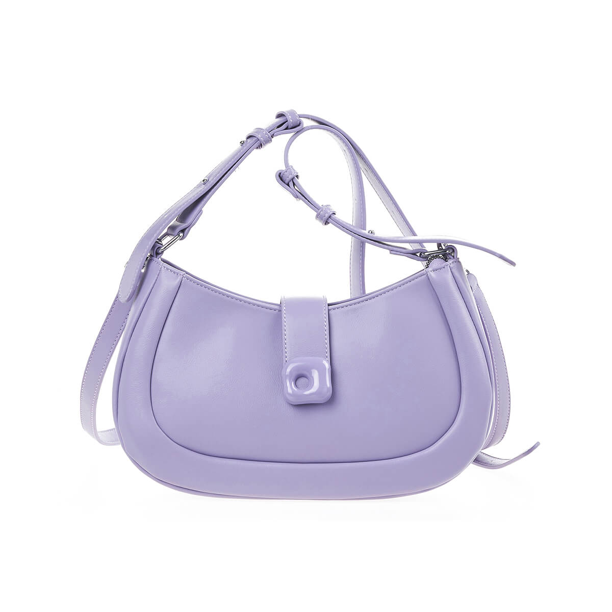 Verde Γυναικεία Τσάντα Χιαστί 16-7180 Λιλά