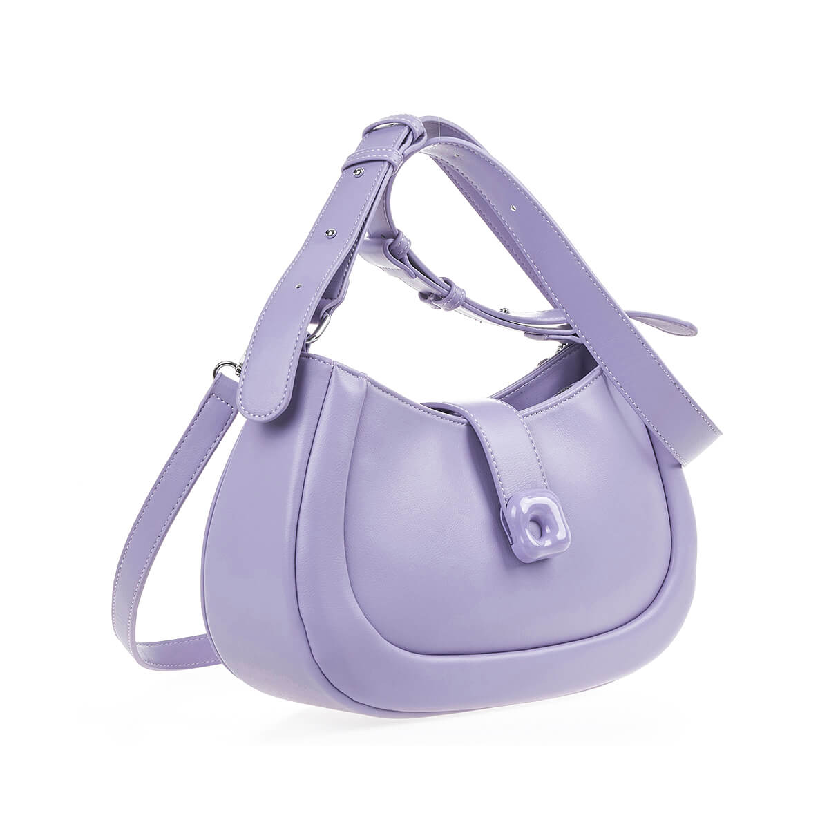 Verde Γυναικεία Τσάντα Χιαστί 16-7180 Λιλά