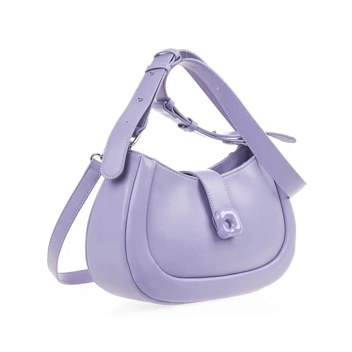 Verde Γυναικεία Τσάντα Χιαστί 16-7180 Λιλά