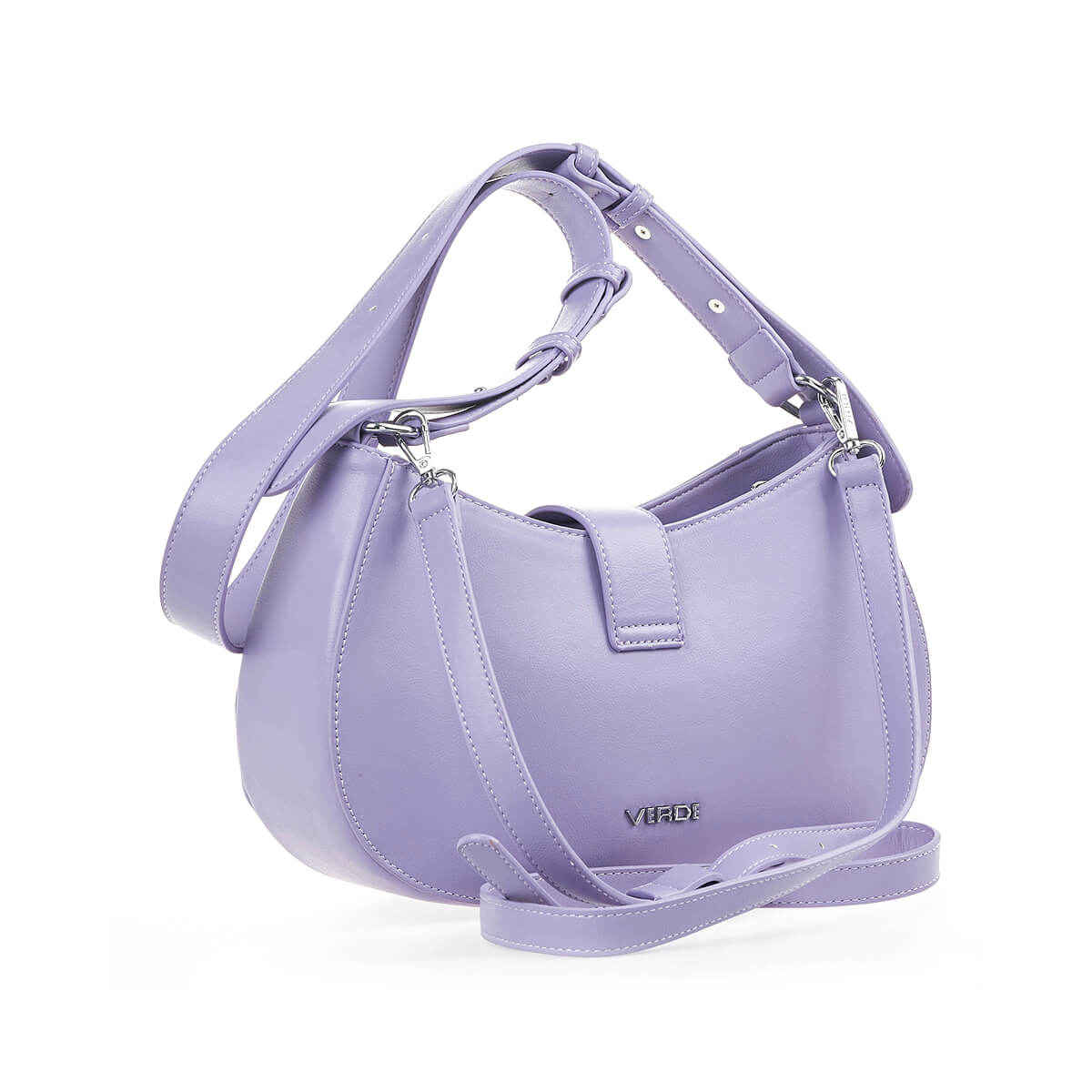 Verde Γυναικεία Τσάντα Χιαστί 16-7180 Λιλά