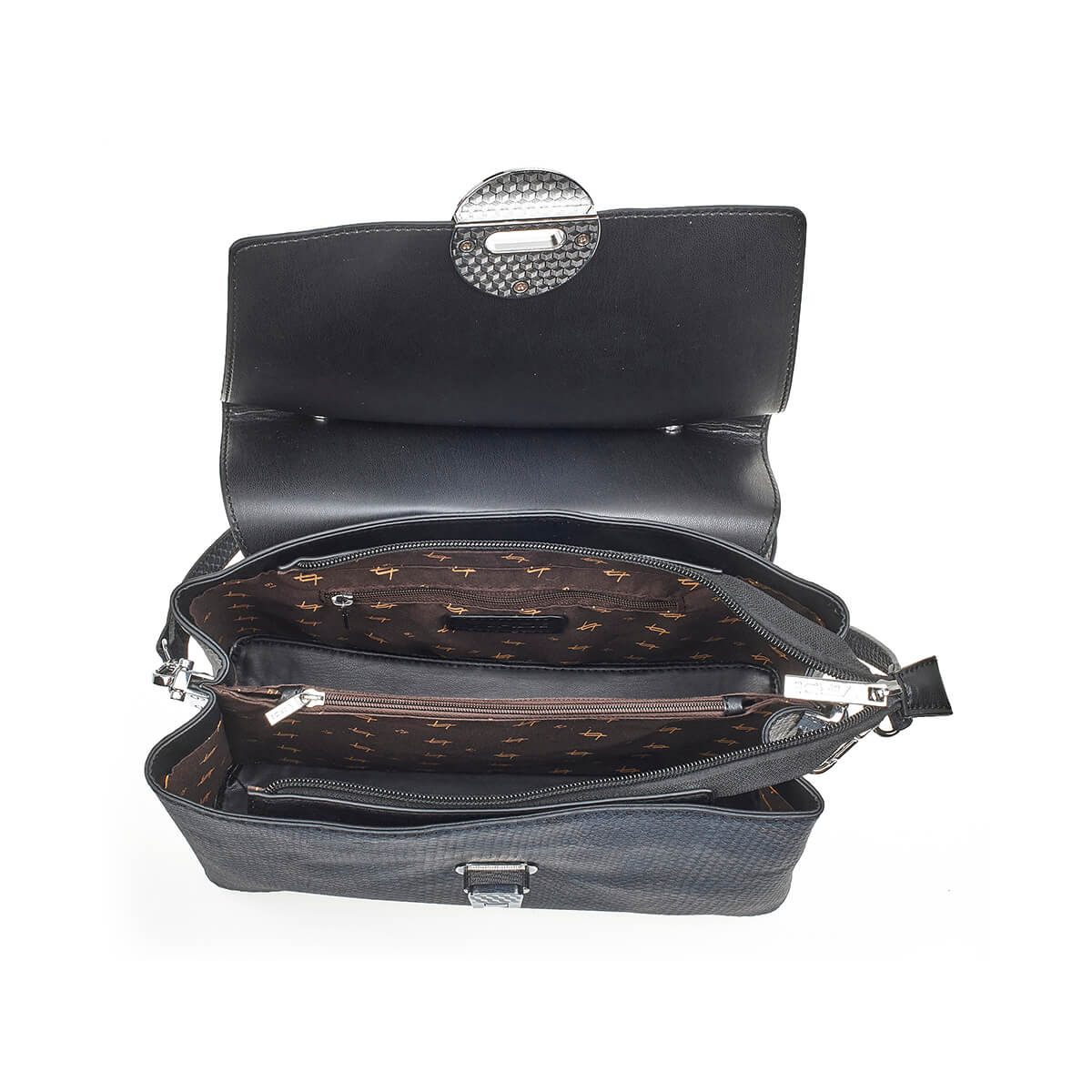 Verde Γυναικεία Τσάντα Χειρός-΄Ώμου 16-7191 Μαύρο