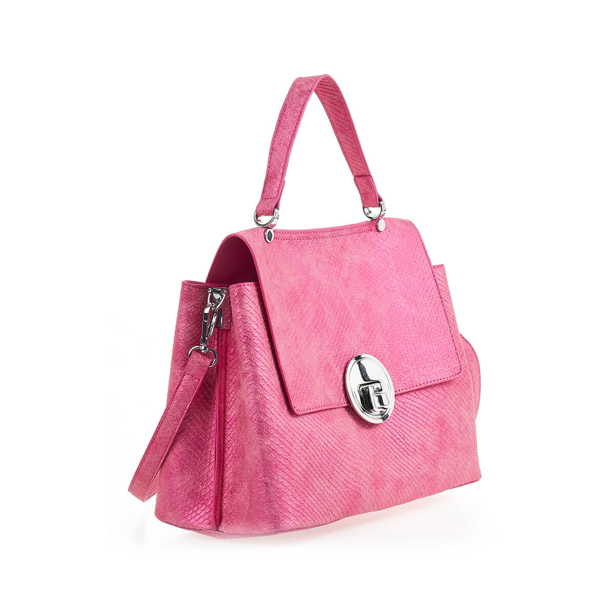 Verde Γυναικεία Τσάντα Χειρός-΄Ώμου 16-7191 Ροζ