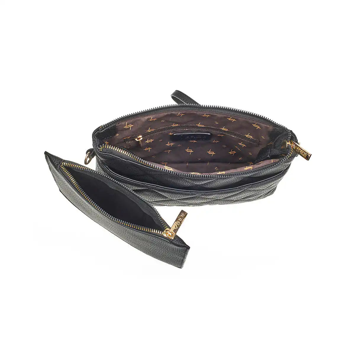 Verde Γυναικεία Τσάντα Χιαστί 16-7203 Μαύρο