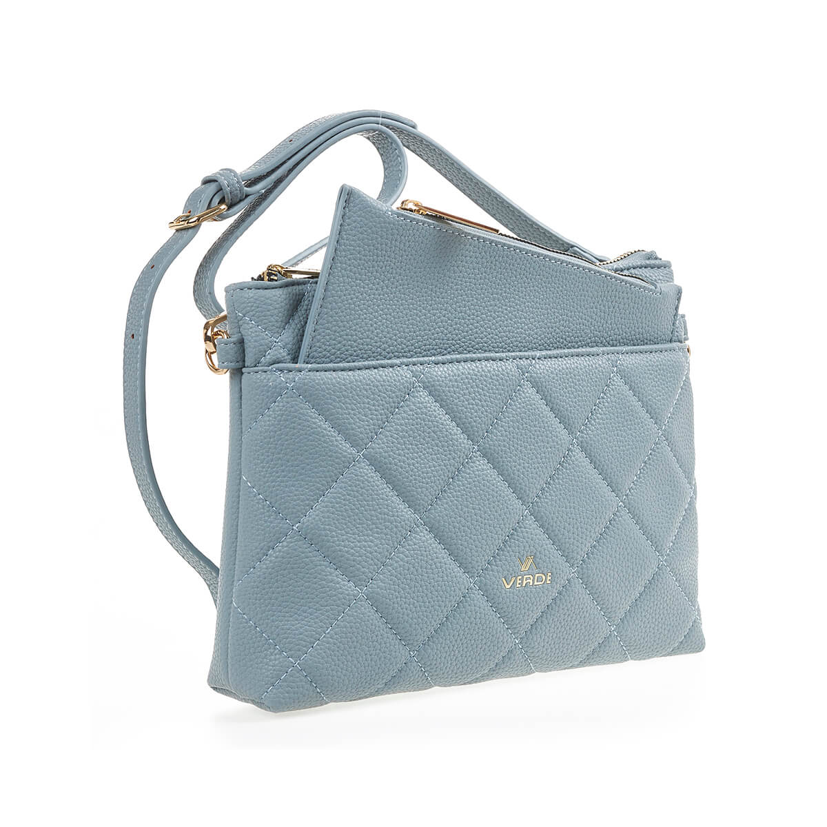 Verde Γυναικεία Τσάντα Χιαστί 16-7203 Μπλε