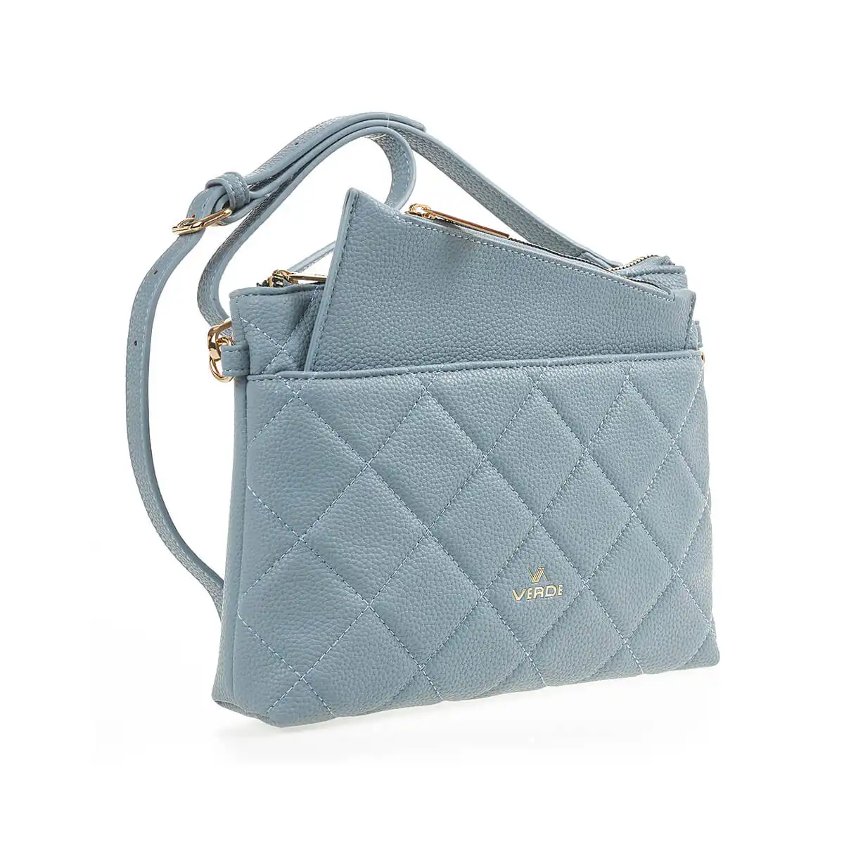 Verde Γυναικεία Τσάντα Χιαστί 16-7203 Μπλε