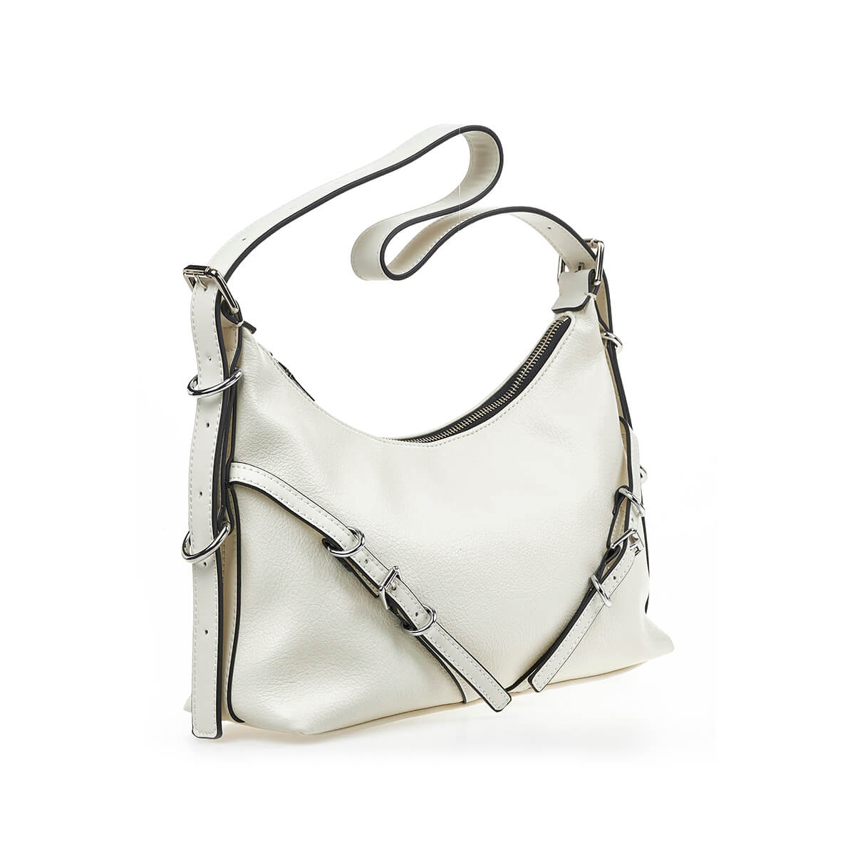 Verde Γυναικεία Τσάντα Ώμου 16-7216 Εκρού