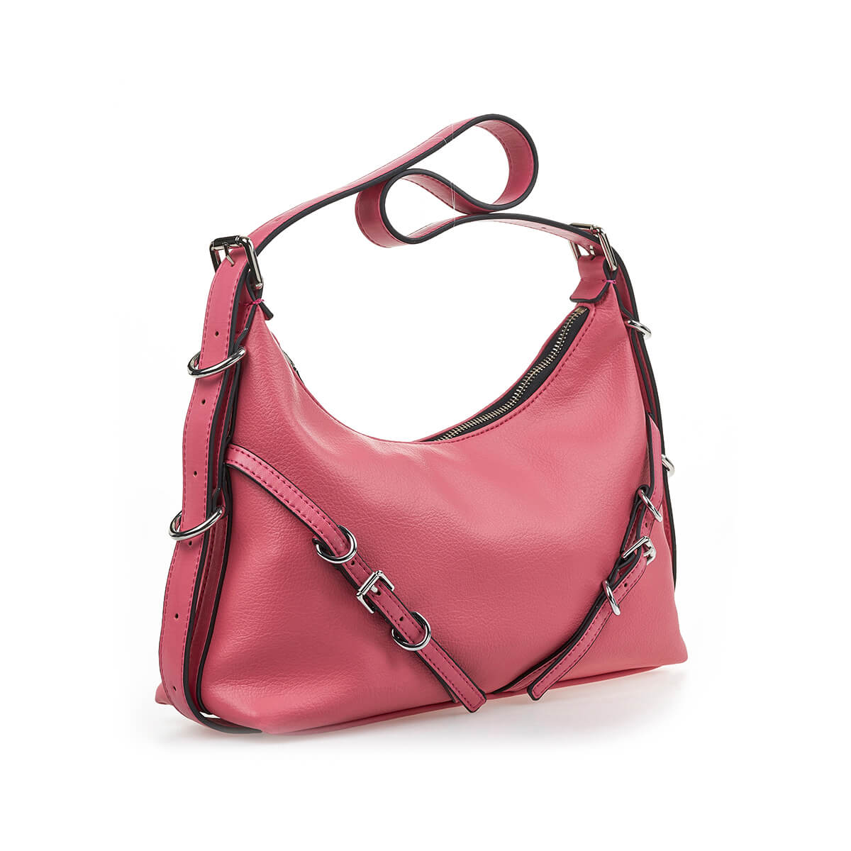 Verde Γυναικεία Τσάντα Ώμου 16-7216 Ροζ