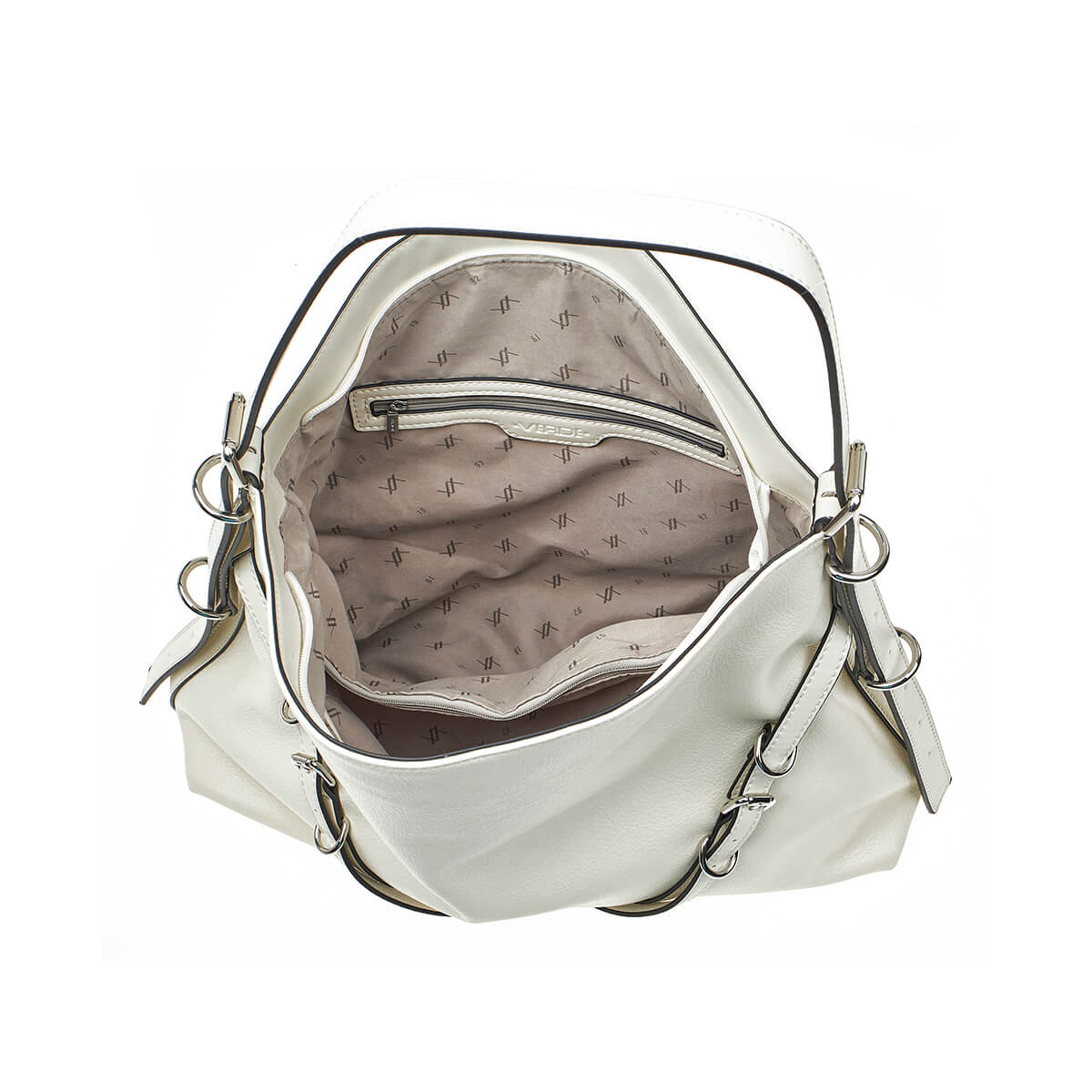 Verde Γυναικεία Τσάντα Ώμου 16-7217 Εκρού