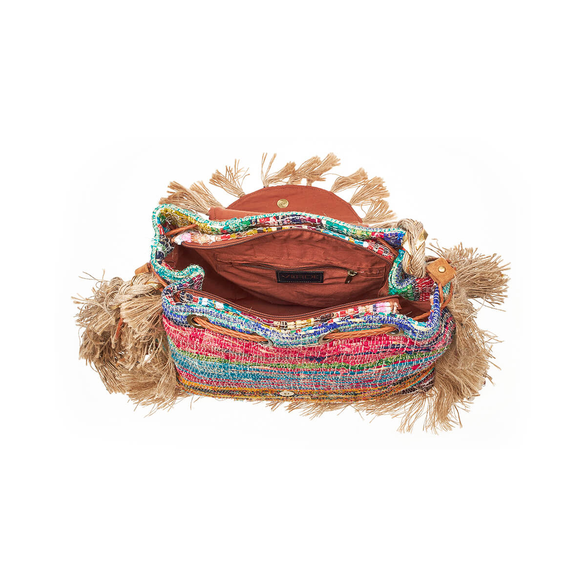 Verde Γυναικεία Τσάντα Ώμου 16-7218 Βαμβακερή Πολύχρωμο