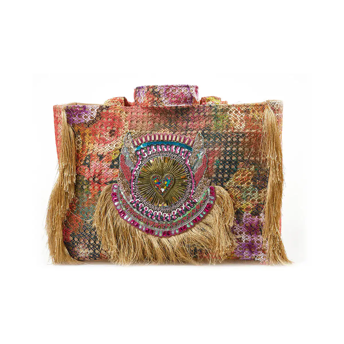 Verde Γυναικεία Τσάντα Ώμου 16-7219 απο Γιούτα & Βαμβάκι Πολύχρωμο Verde Γυναικεία Τσάντα Ώμου 16-7219 απο Γιούτα & Βαμβάκι Πολύχρωμο