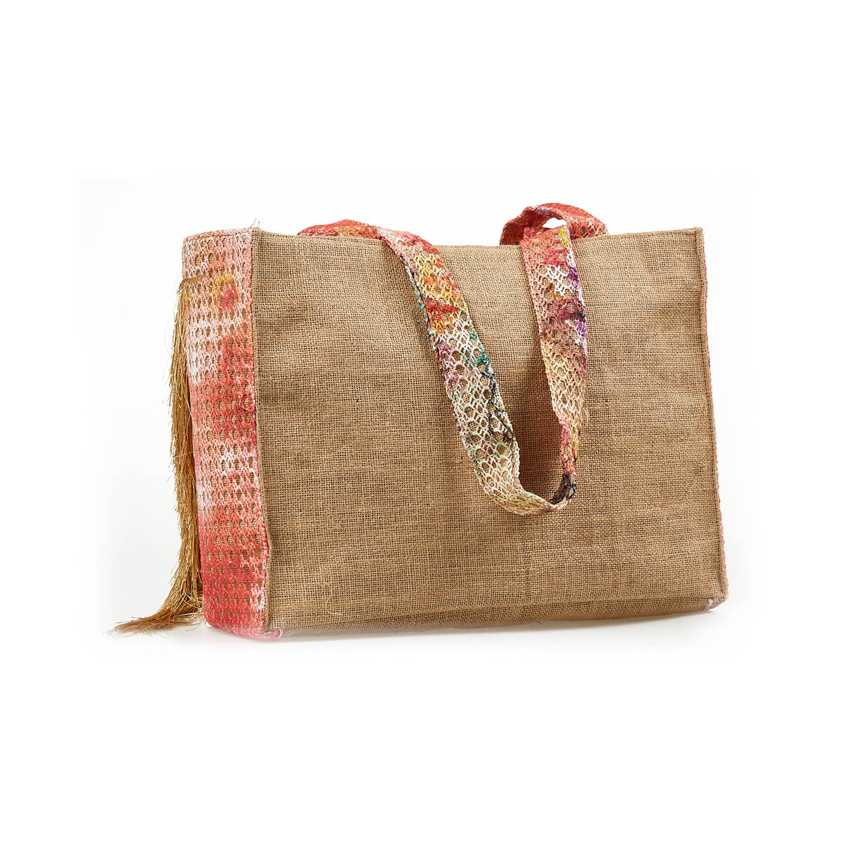 Verde Γυναικεία Τσάντα Ώμου 16-7219 απο Γιούτα & Βαμβάκι Πολύχρωμο