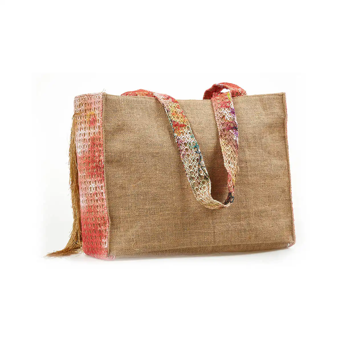 Verde Γυναικεία Τσάντα Ώμου 16-7219 απο Γιούτα & Βαμβάκι Πολύχρωμο