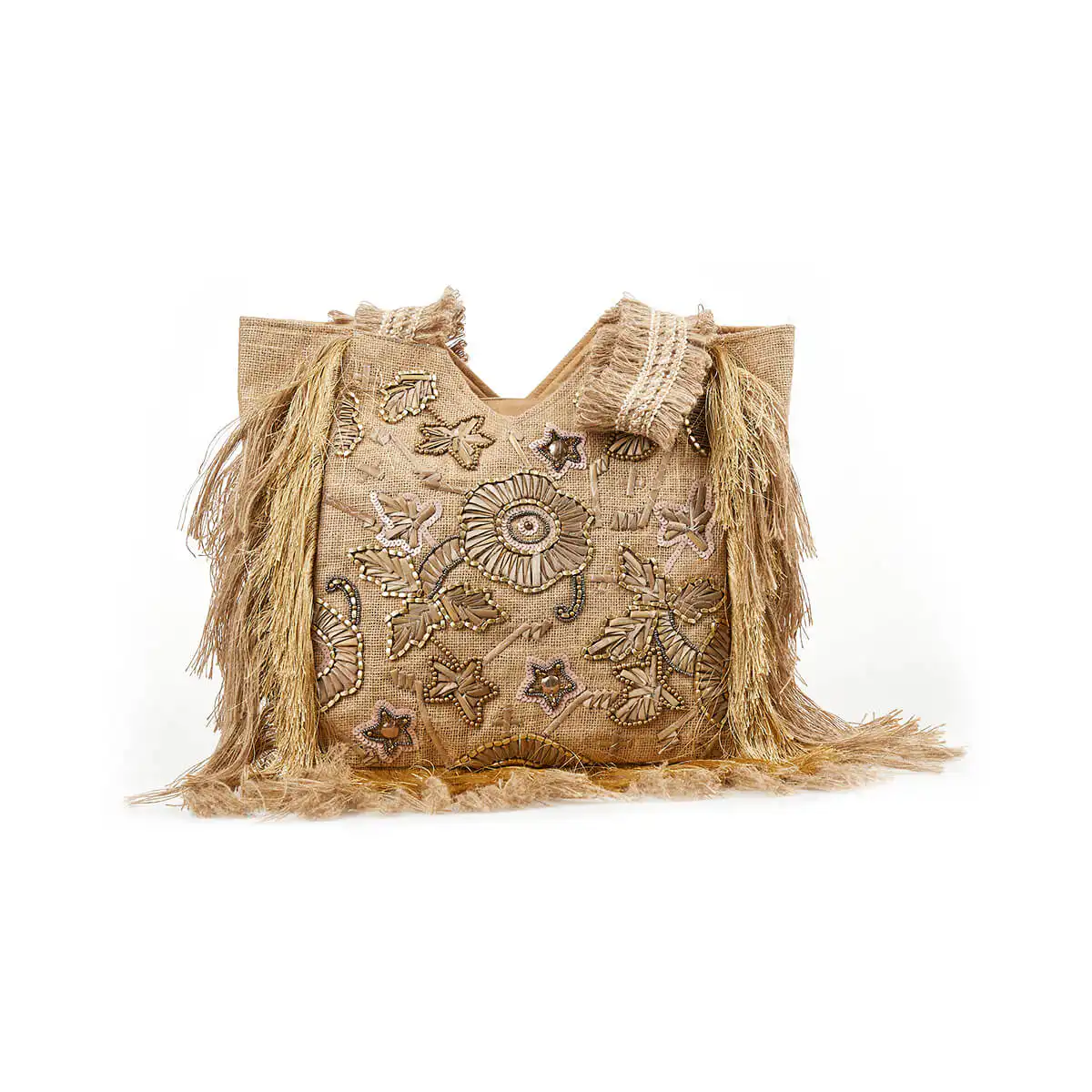 Verde Γυναικεία Τσάντα Ώμου 16-7221 Γιούτα Μπεζ Verde Γυναικεία Τσάντα Ώμου 16-7221 Γιούτα Μπεζ