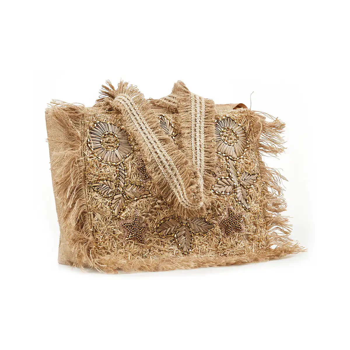 Verde Γυναικεία Τσάντα Ώμου 16-7222 Γιούτα Μπεζ Verde Γυναικεία Τσάντα Ώμου 16-7222 Γιούτα Μπεζ