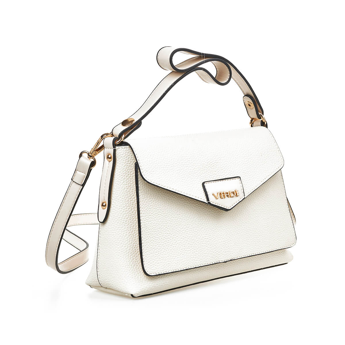 Verde Γυναικεία Τσάντα Ώμου -Χιαστί  16-7229 Εκρού