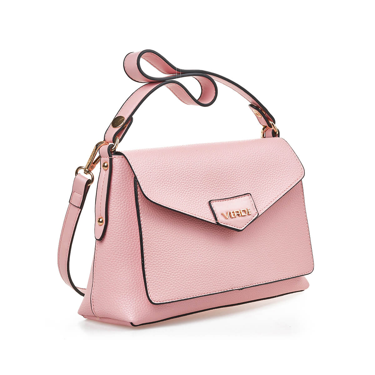 Verde Γυναικεία Τσάντα Ώμου -Χιαστί  16-7229 Ροζ