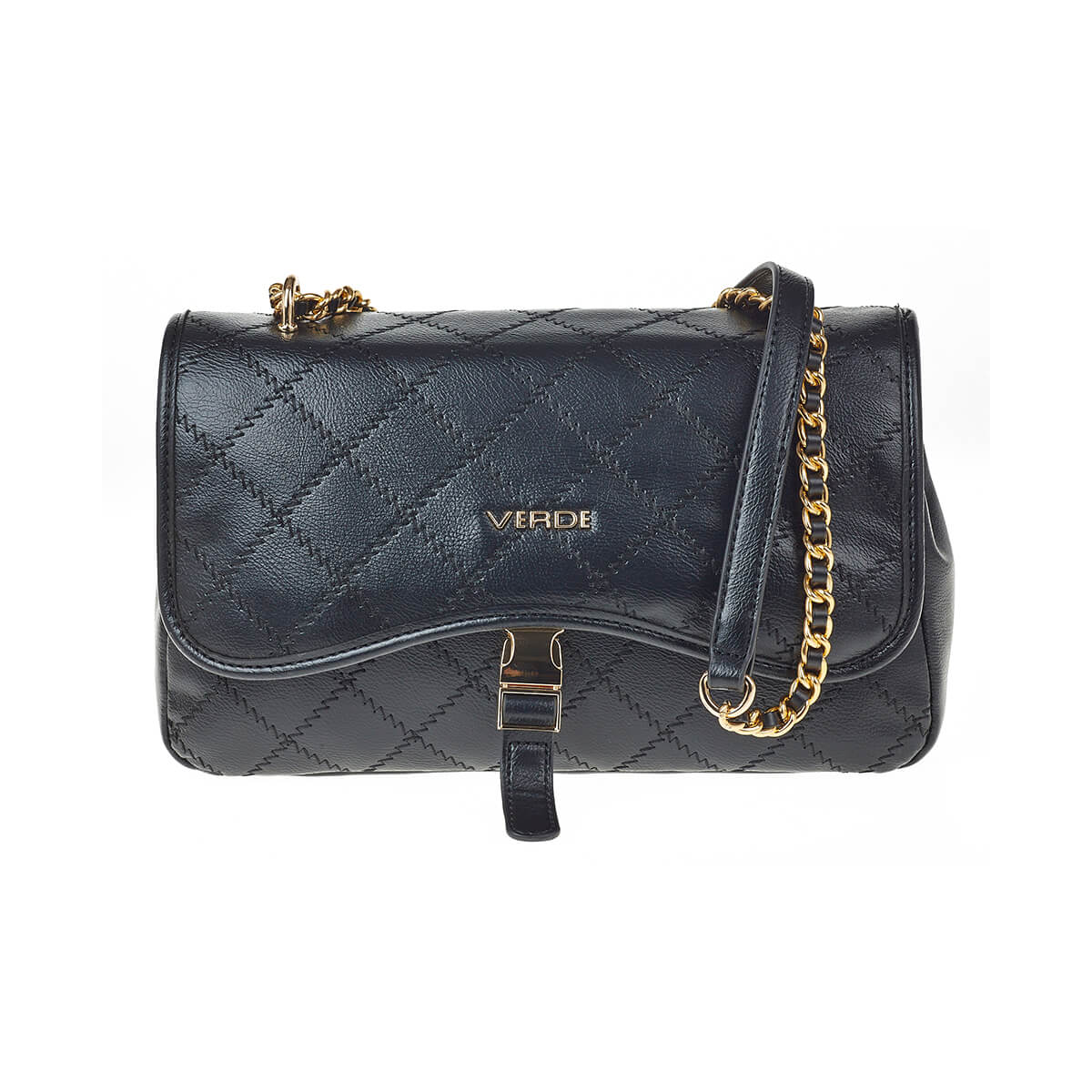 Verde Γυναικεία Τσάντα Ώμου 16-7233 Μαύρο