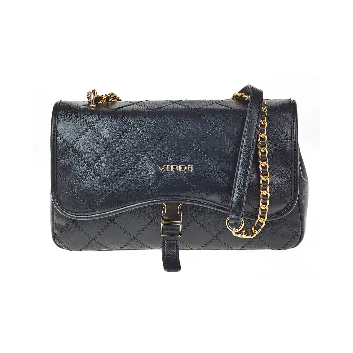 Verde Γυναικεία Τσάντα Ώμου 16-7233 Μαύρο