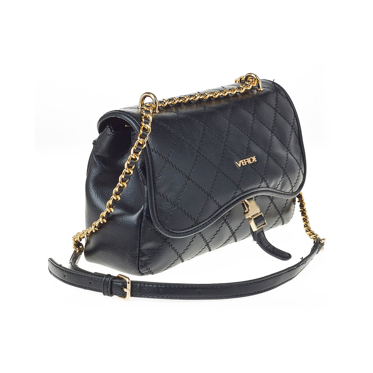 Verde Γυναικεία Τσάντα Ώμου 16-7233 Μαύρο