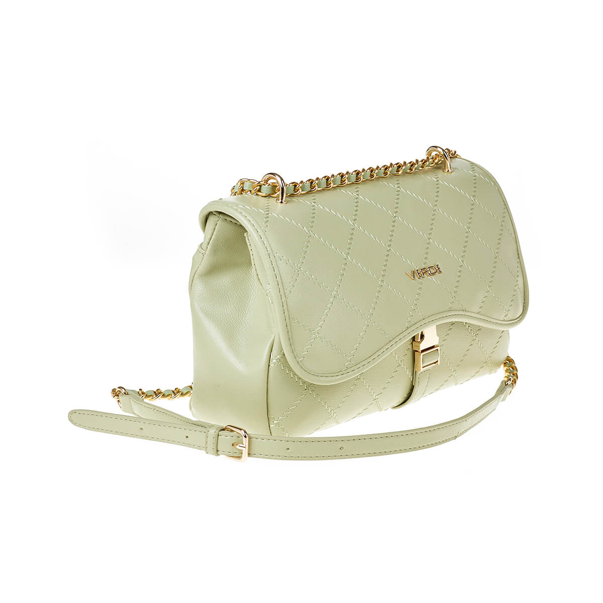 Verde Γυναικεία Τσάντα Ώμου 16-7233 Φυστικί